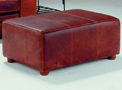 Macy Large Leather Footstool