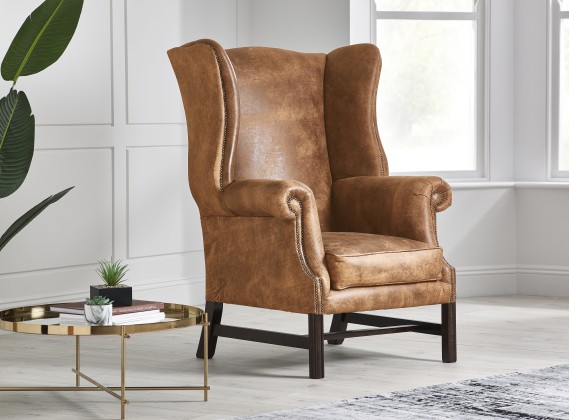 Didsbury Leather Wing Chair