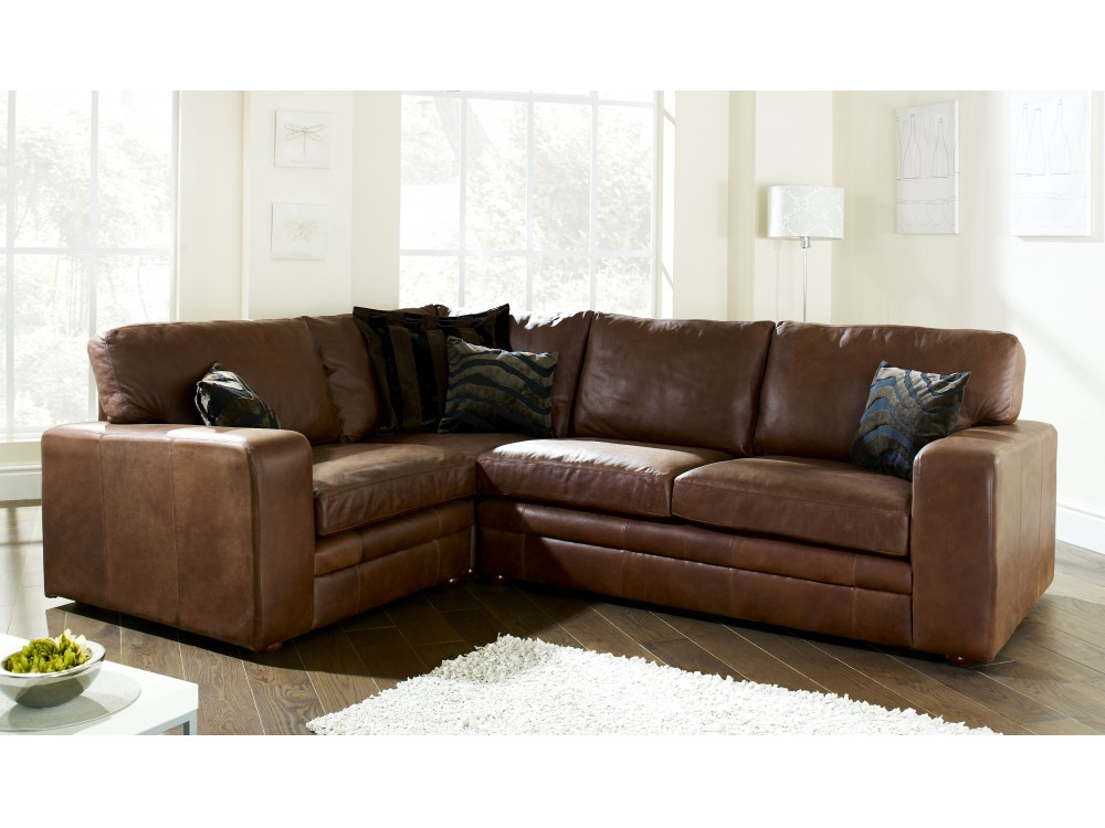 brown leather corner sofa bed uk