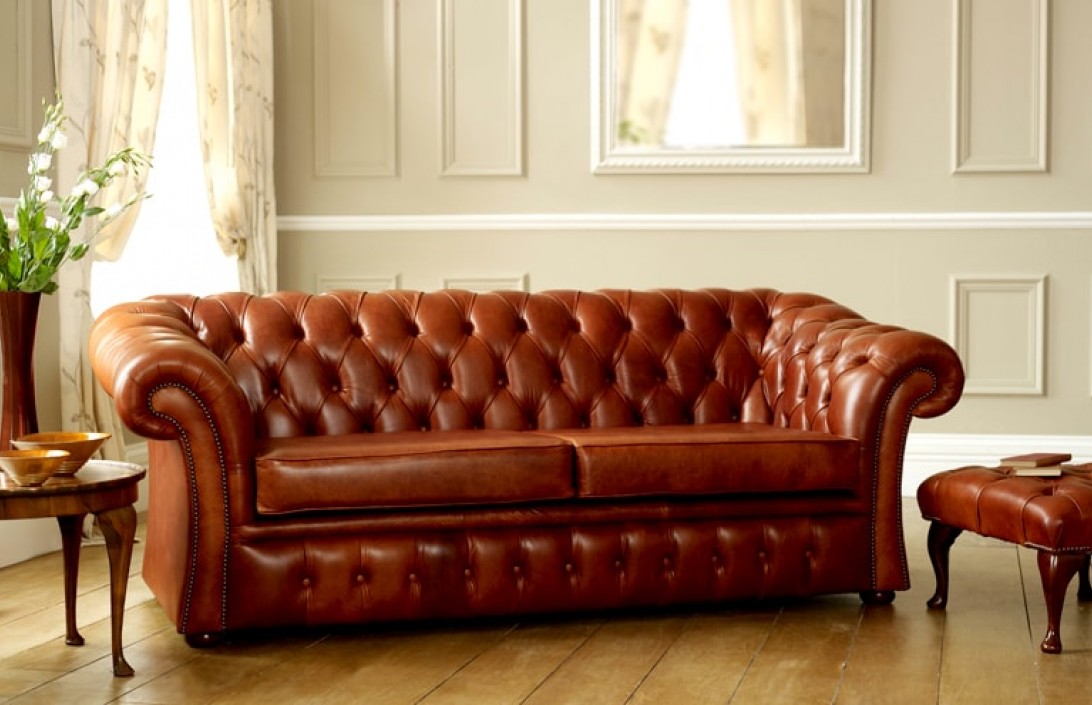 second hand leather chesterfield sofa bed