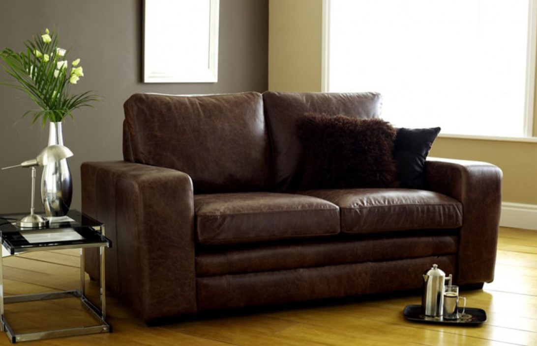 small modern leather sofa bed