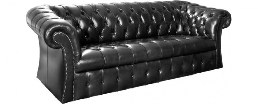 the block leather sofa