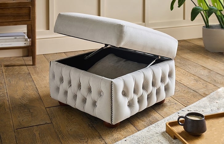 Darlington Fabric Storage Stool