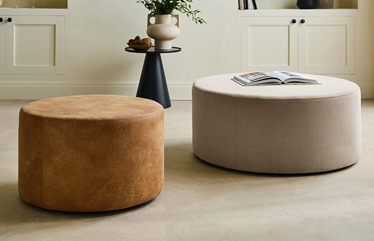 Percy Round Footstool