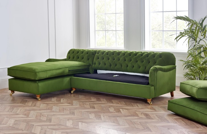 Harris Chesterfield Chaise Sofa Bed