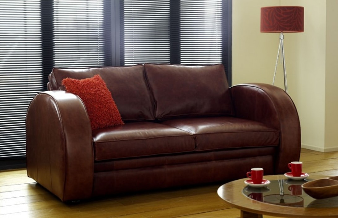 art deco leather sectional sofa